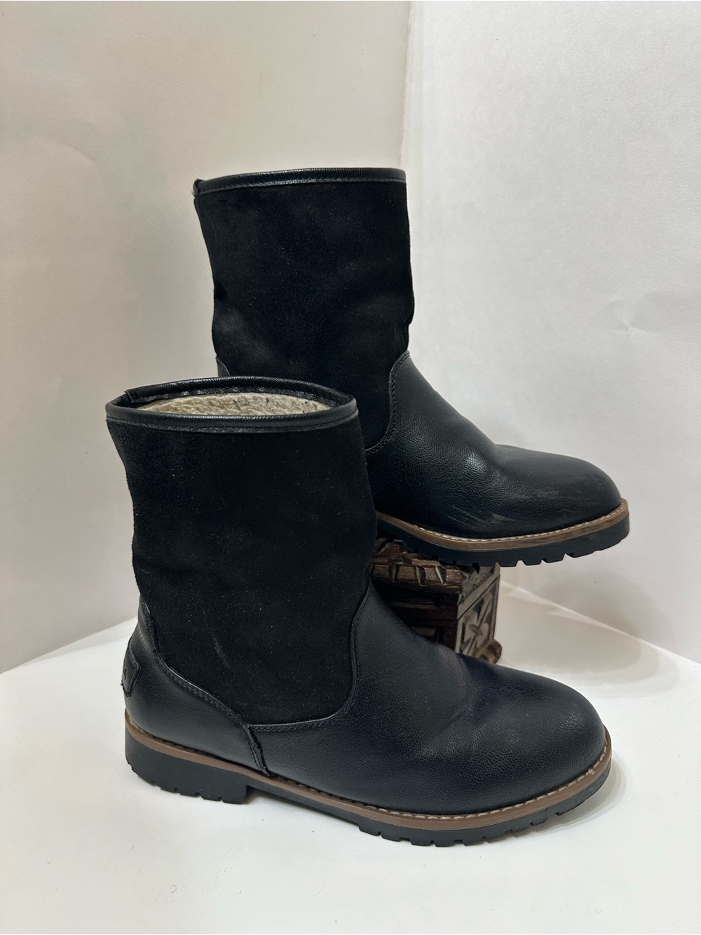 Nautica Bosun2 Women’s Black Winter Boots Size 7 US Faux Fur Lined